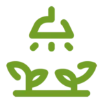 Icon Showing A Hand Dropping Seeds Onto Soil For Planting.