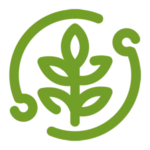 A Green Eco-Friendly Symbol With A Leaf And Circular Arrows.